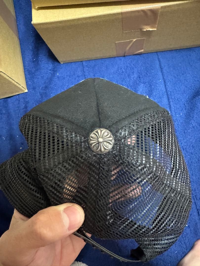 CHROME HEARTS ブラックメッシュキャップ