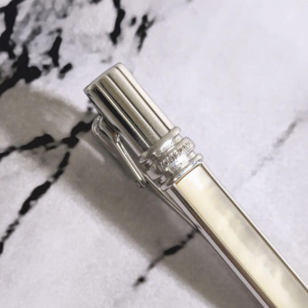 モンブランMONTBLANCマイスターシュテュックタイバーマザーオブパール銀白