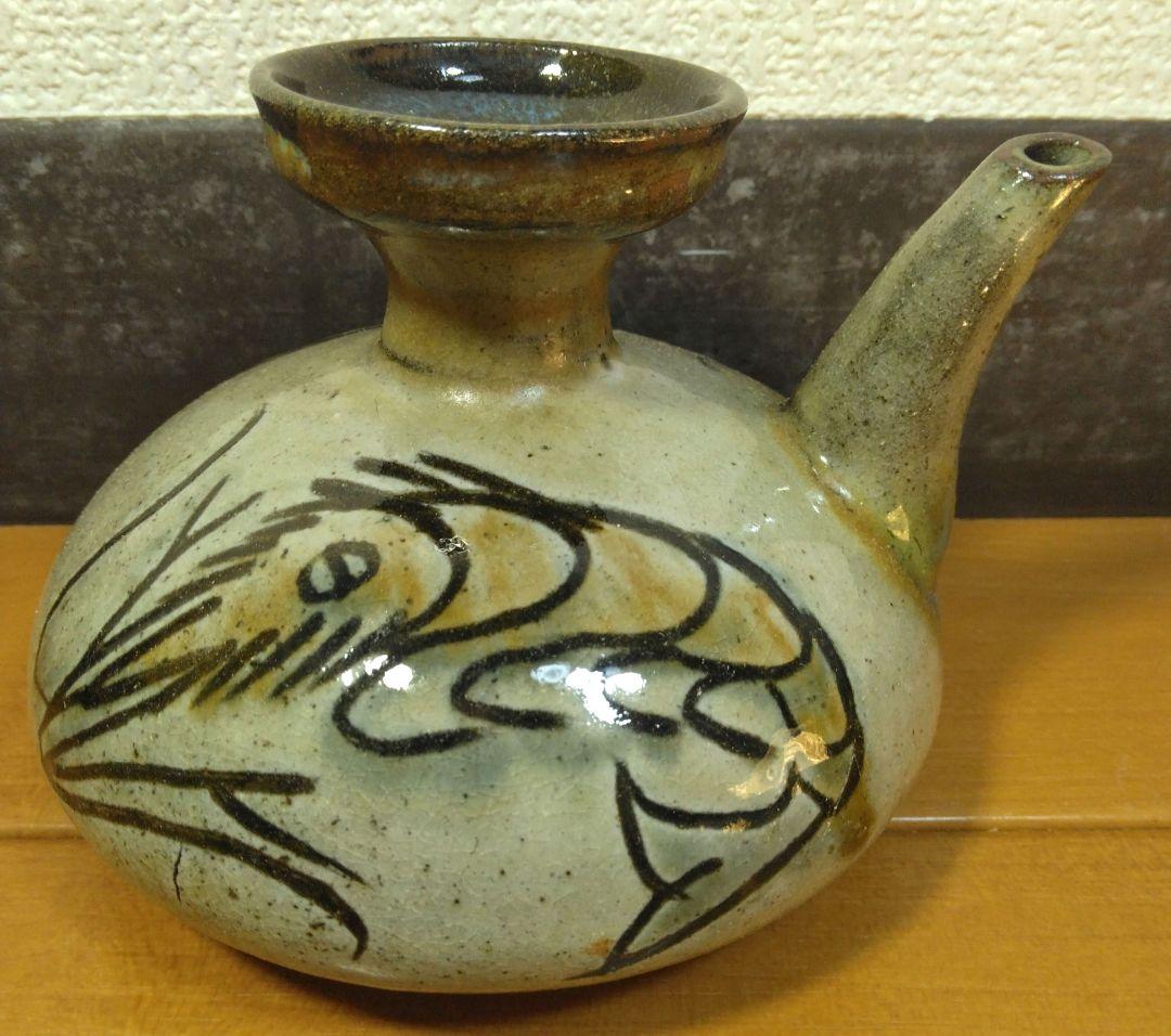 人間国宝 金城次郎 海老文カラカラ 栞 共箱 美品 壺屋焼 やちむん 海老2匹