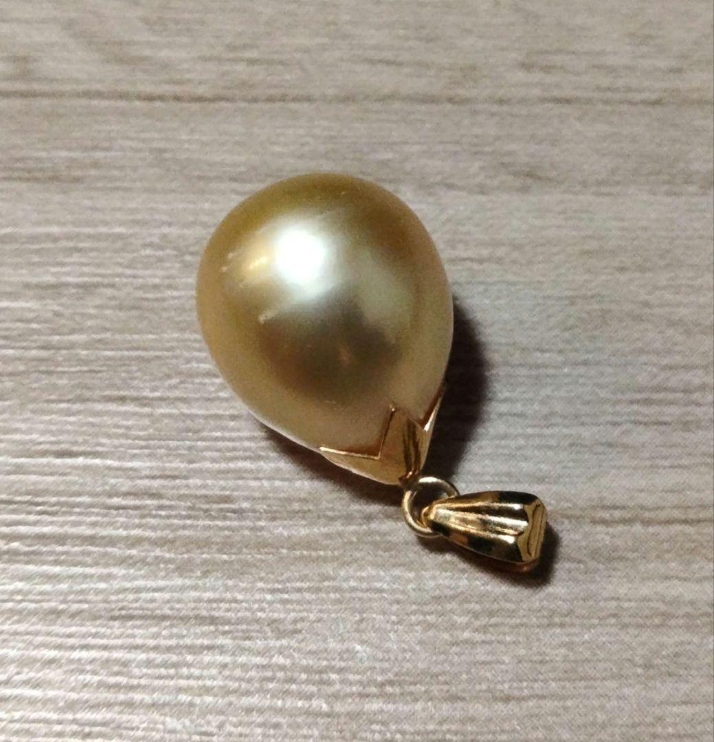 K18 ゴールデンパール ペンダント 12.0mm