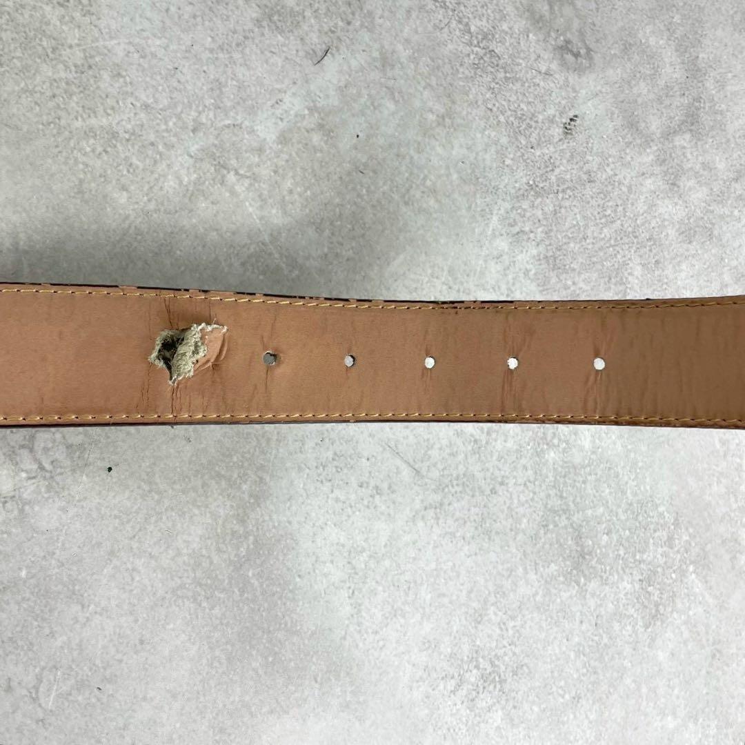 べん様　GUCCI グッチ　ベルト GG インターロッキング　総柄　レザー