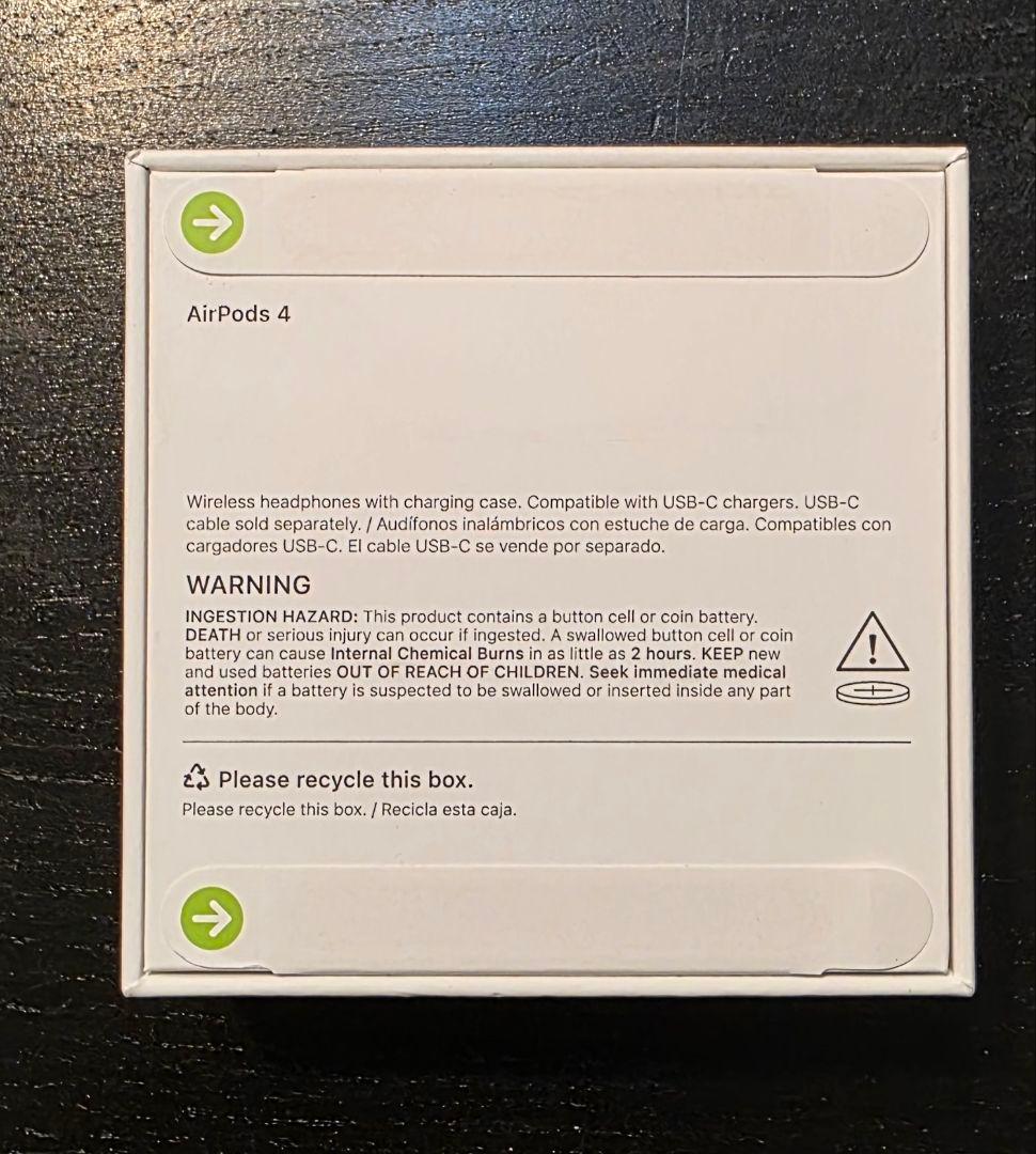 AirPods 4 ノイズキャンセリング非搭載モデル