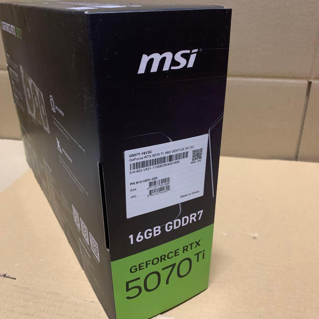 新品　GeForce RTX 5070 Ti 16G VENTUS 3X OC