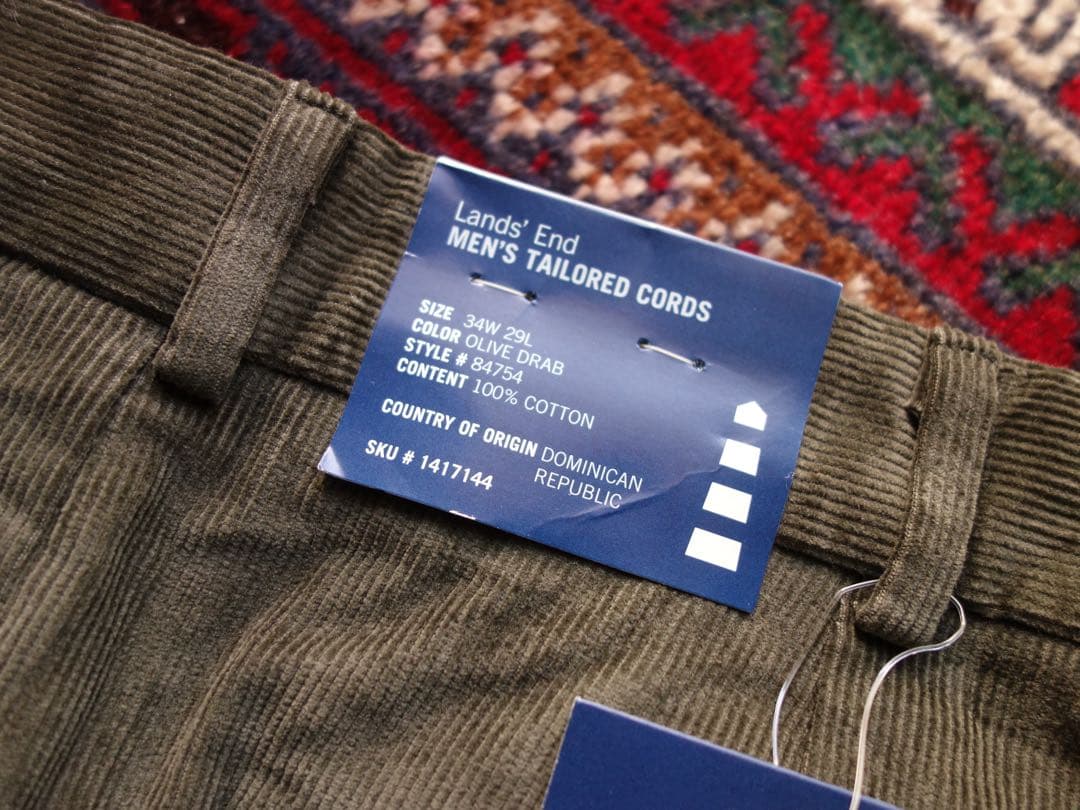 LANDS END コーデュロイパンツ 34 ランズエンド デッドストック