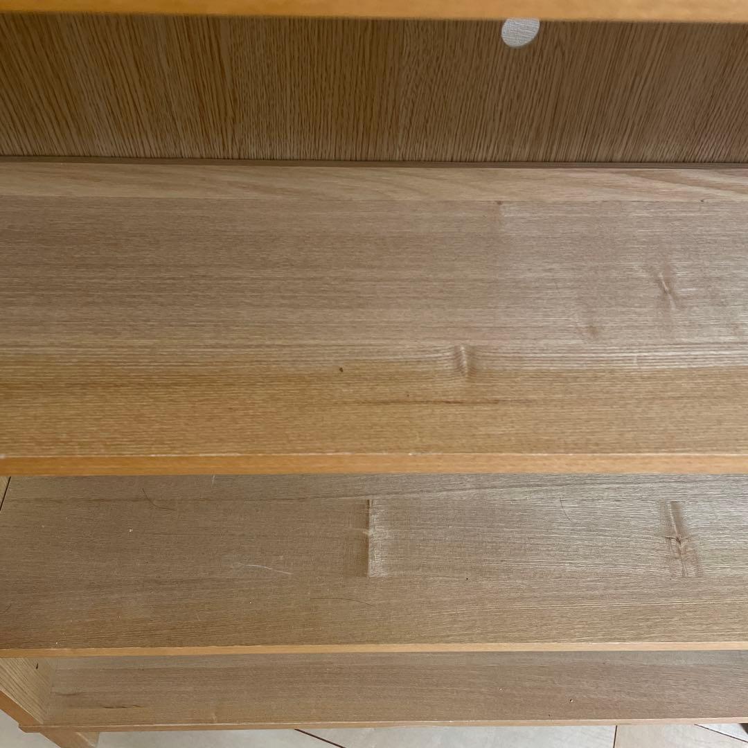 無印良品　オーク材薄型ラック・ワイド小・奥行２２ｃｍ　廃盤品