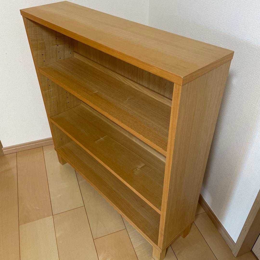 無印良品　オーク材薄型ラック・ワイド小・奥行２２ｃｍ　廃盤品