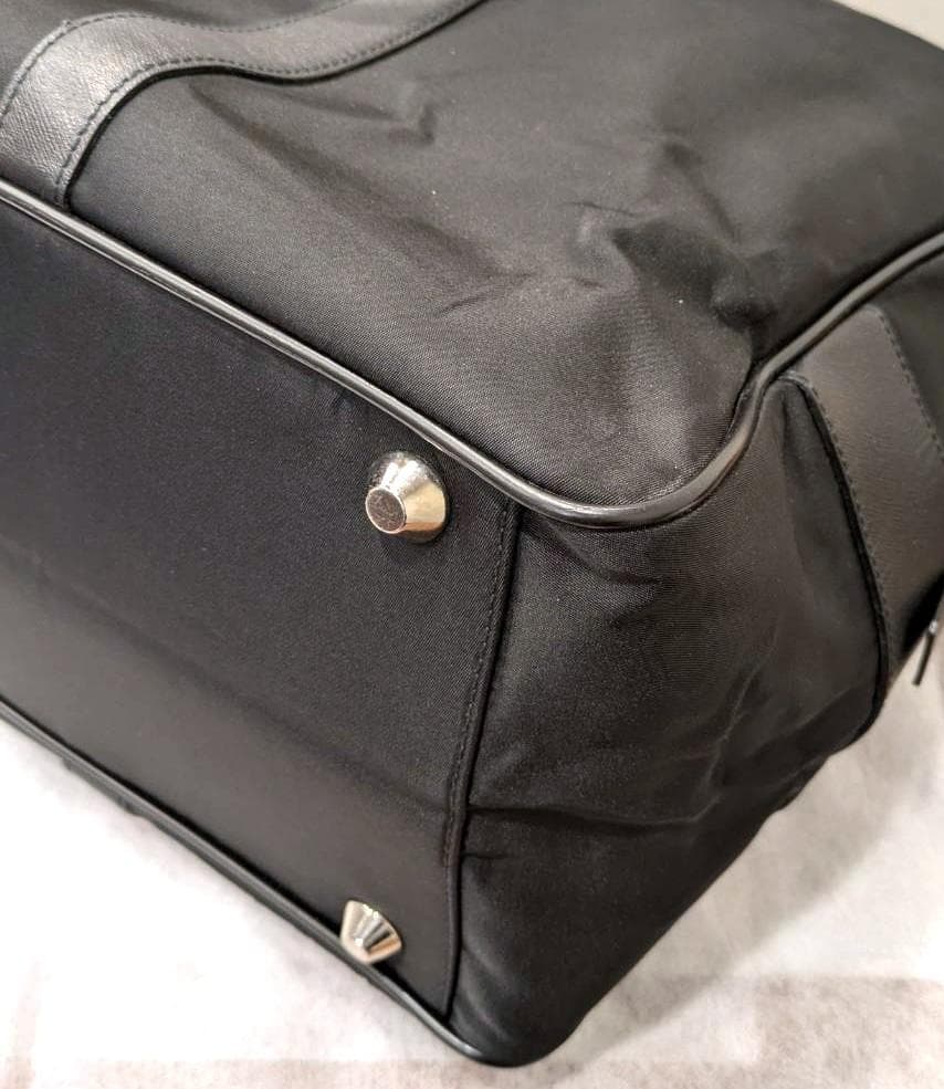 PRADA プラダ ボストンバッグ ナイロンｘレザー ブラック