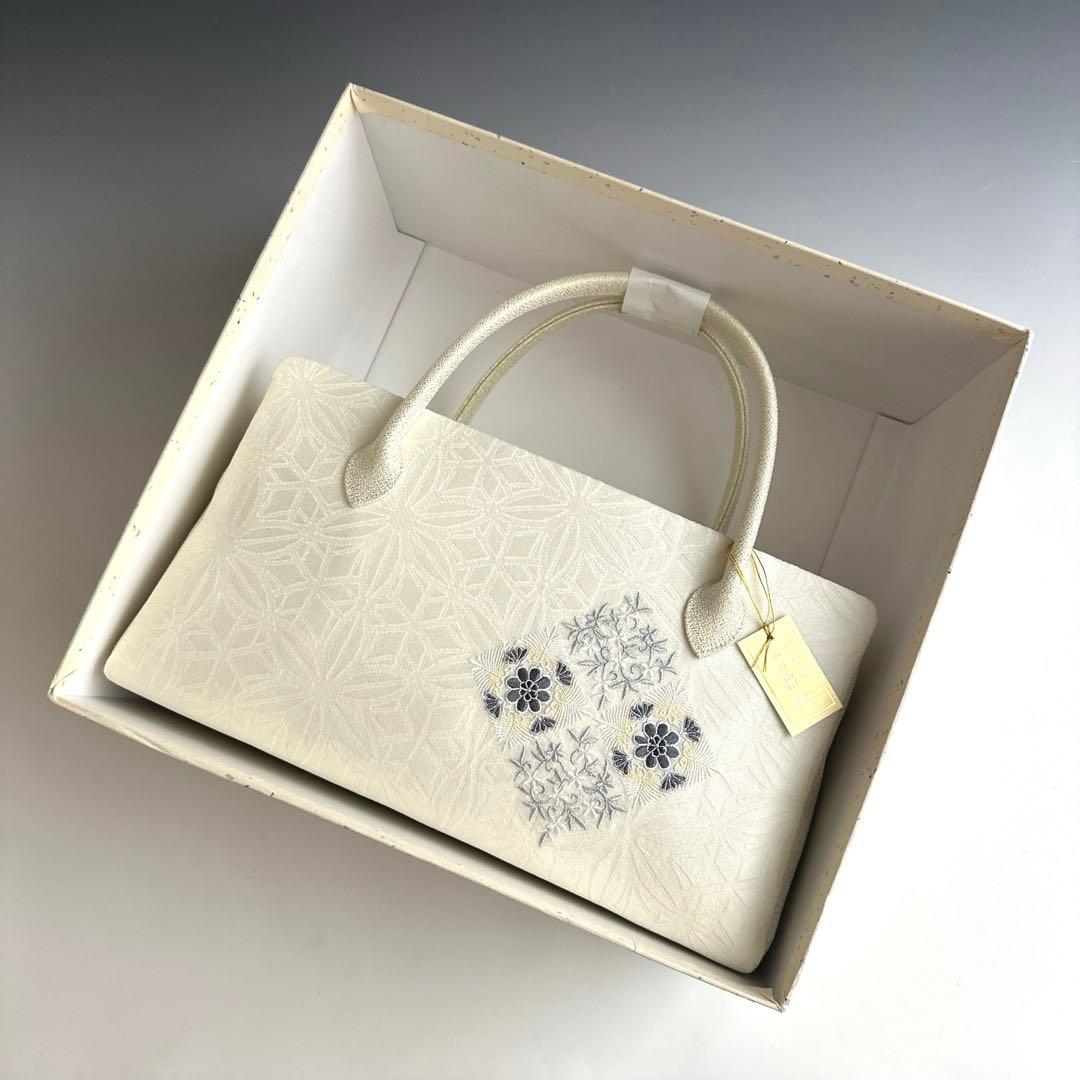 新品未使用 ！！刺繍入り！！京都 西陣 正絹 帯使用 利休バッグ　25123