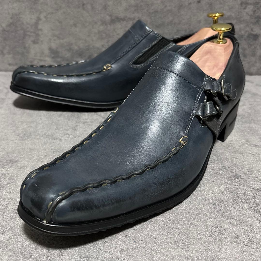 新品　キャサリンハムネットロンドン　ドレスシューズ　ネイビー　スワール　2286