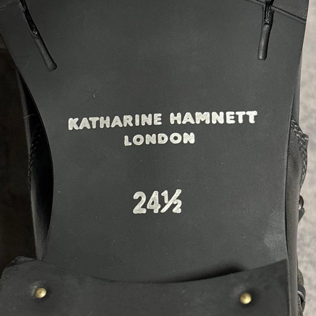 新品　キャサリンハムネットロンドン　ドレスシューズ　ネイビー　スワール　2286