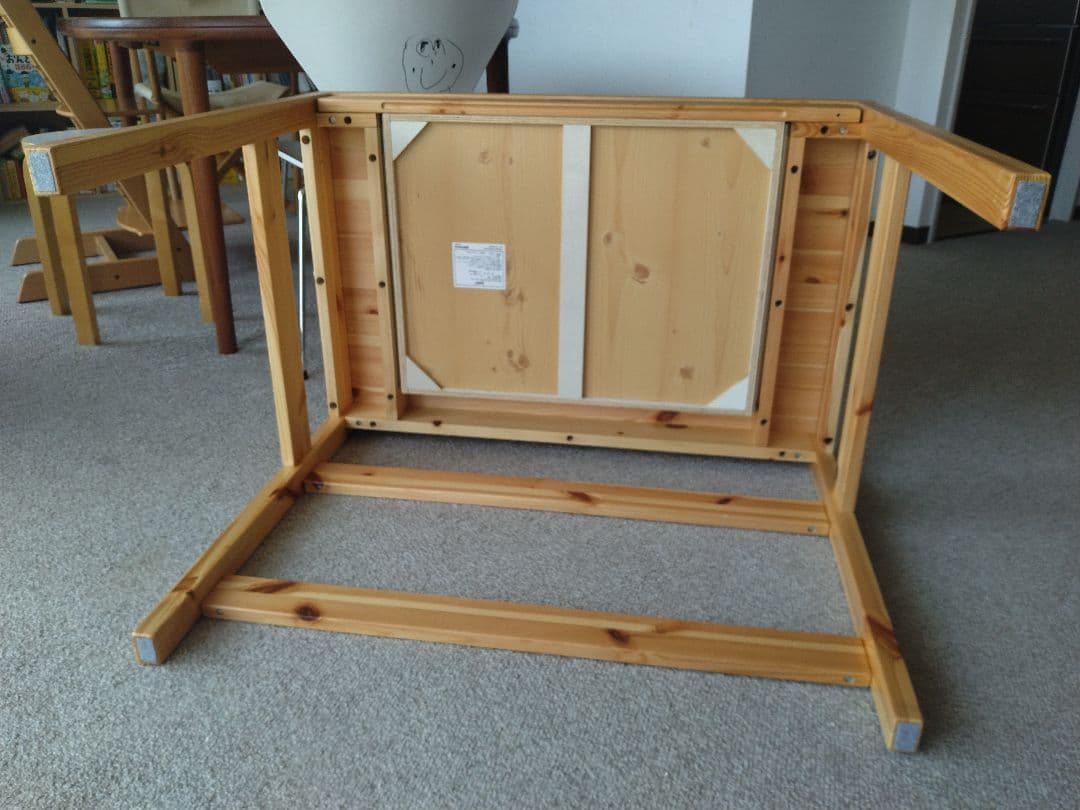 MUJI/無印良品 パイン材デスク86cm引出し付/ワークテーブル/学習机