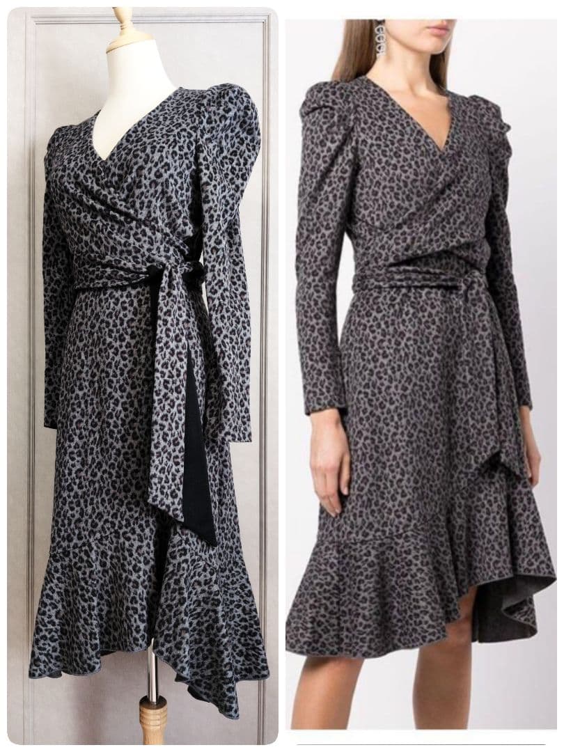 【DIANE von FURSTENBERG】レオパード ウール ワンピース☆