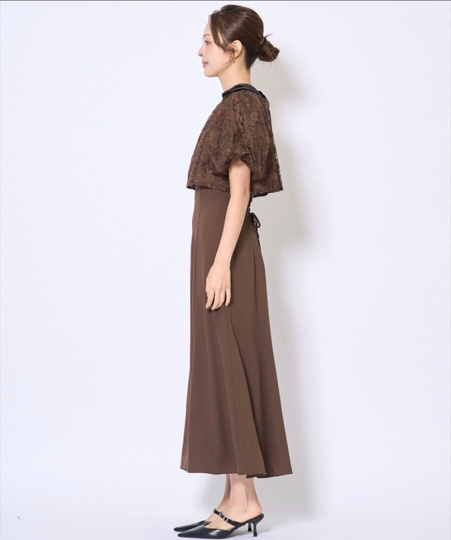 【即日発送/値下不可】ベロアトリミングブラウス×ドレス