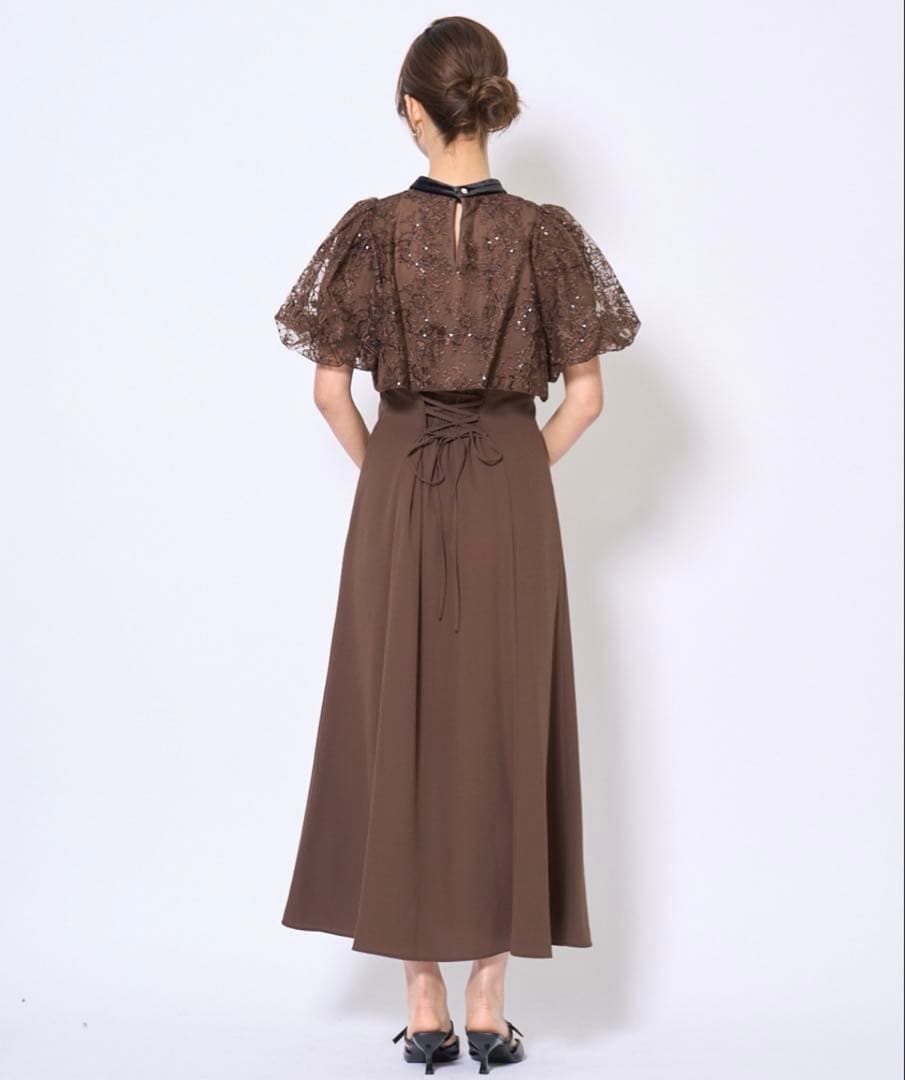 【即日発送/値下不可】ベロアトリミングブラウス×ドレス