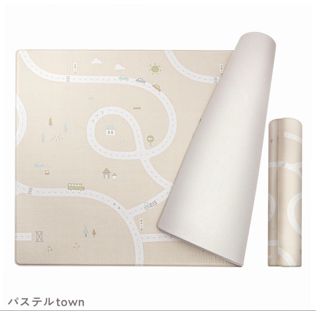【未使用】抗菌プレイマット パステルタウン 140×200cm×1.6cm