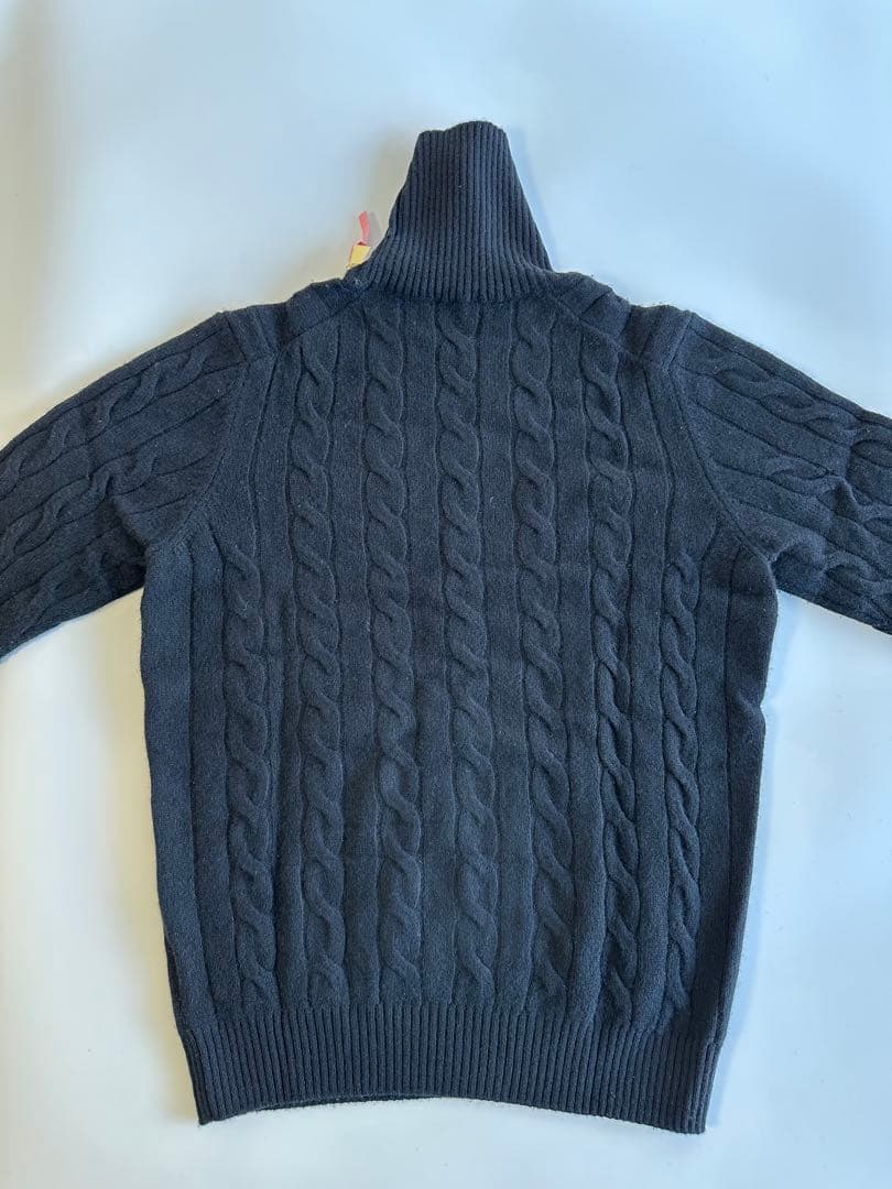 LARDINI ラルディーニ カシミヤ混ウールタートルニット ブラック50サイズ