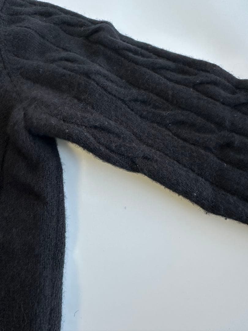 LARDINI ラルディーニ カシミヤ混ウールタートルニット ブラック50サイズ