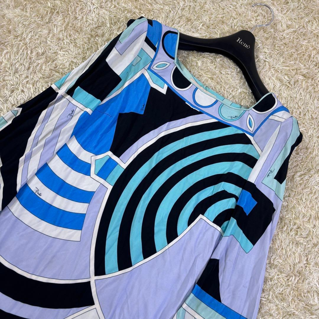 エミリオプッチ　プッチ柄　イタリア製　レーヨン　膝丈　ワンピース　I38