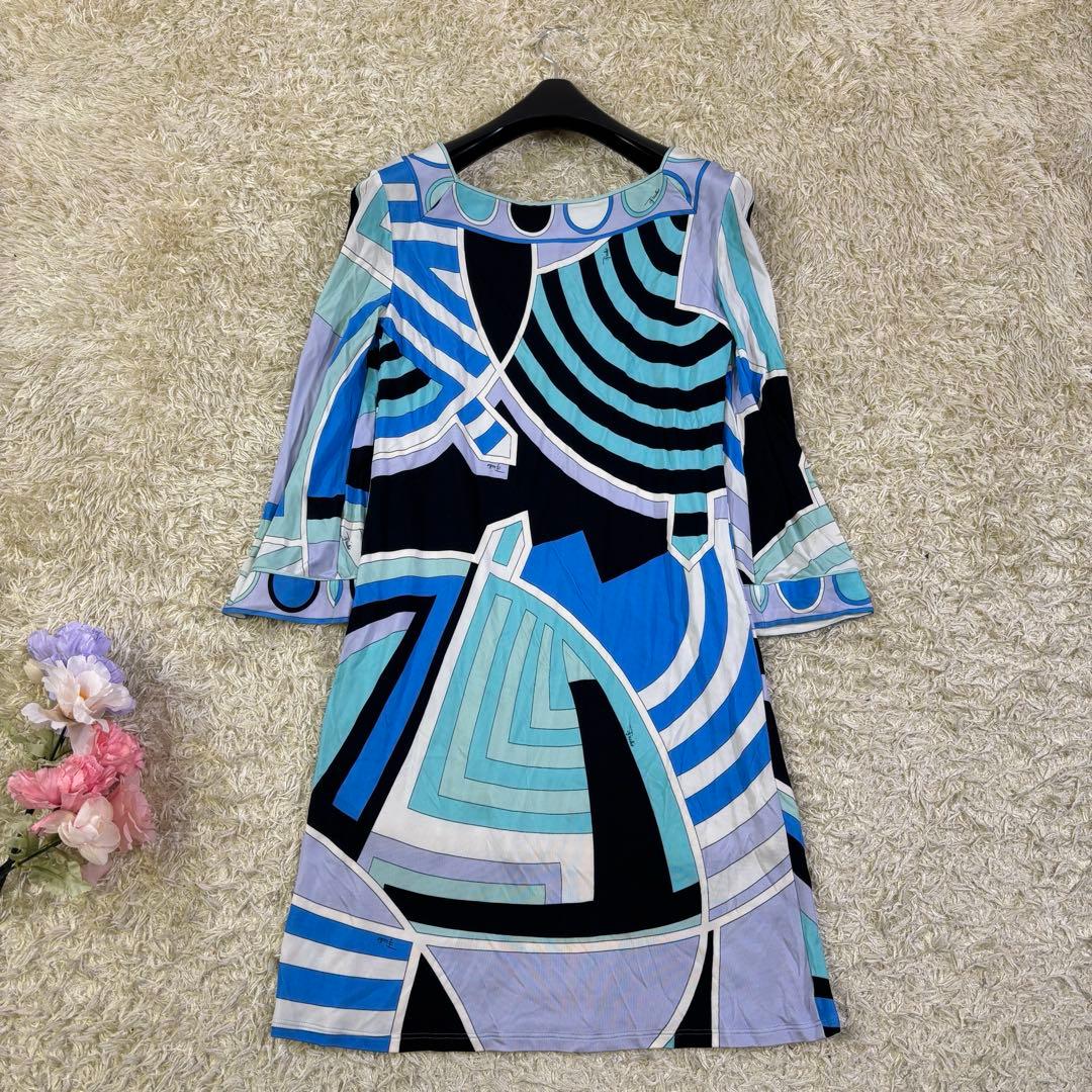 エミリオプッチ　プッチ柄　イタリア製　レーヨン　膝丈　ワンピース　I38