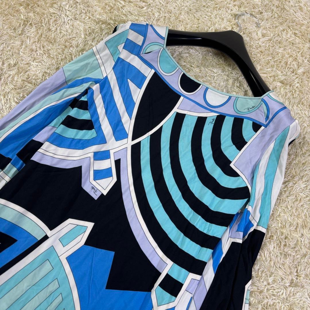 エミリオプッチ　プッチ柄　イタリア製　レーヨン　膝丈　ワンピース　I38