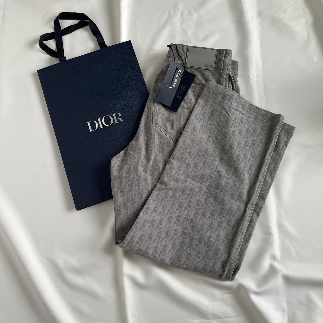 Dior Oblique コットンパンツ　グレー