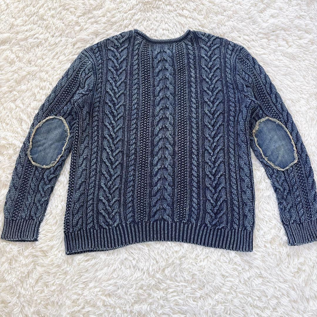 デニムアンドサプライ　ラルフローレン　ケーブルニット　メンズ　L 美品　セーター