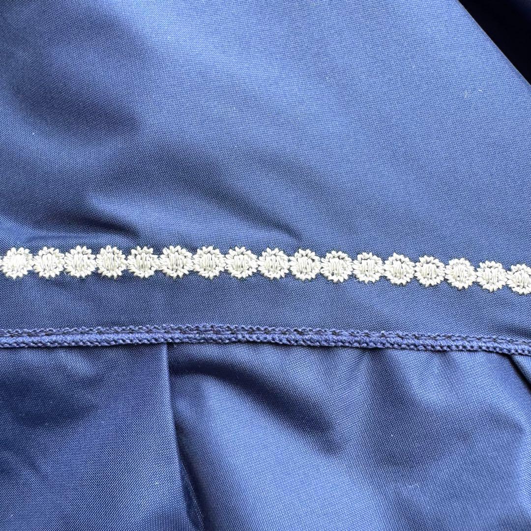 新品★HANWAY　高級日傘　晴雨兼用　オールウェザー　フリル　大きい　ネイビー