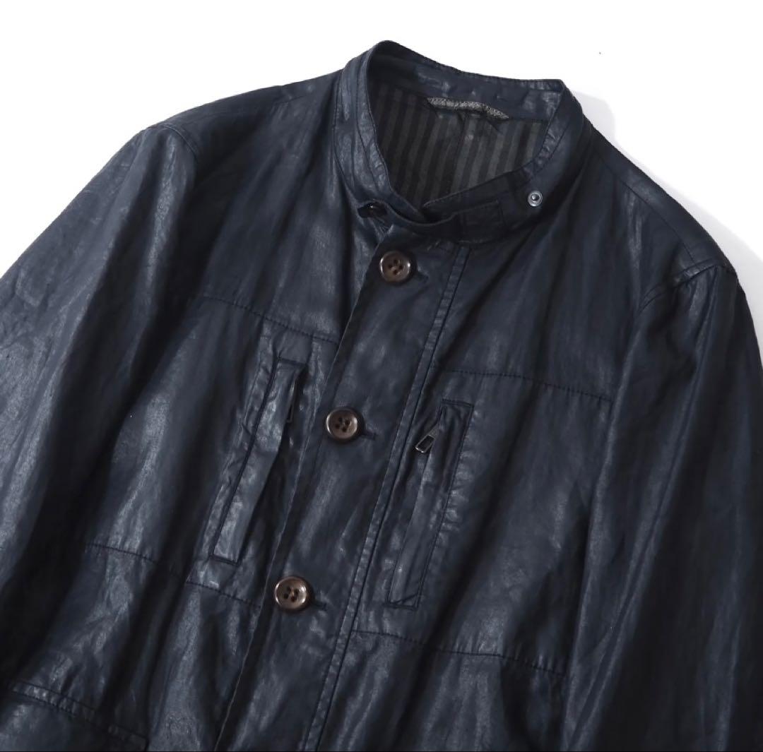 ジョルジオアルマーニ ガーメントダイ ジャケット 50 ダークネイビー