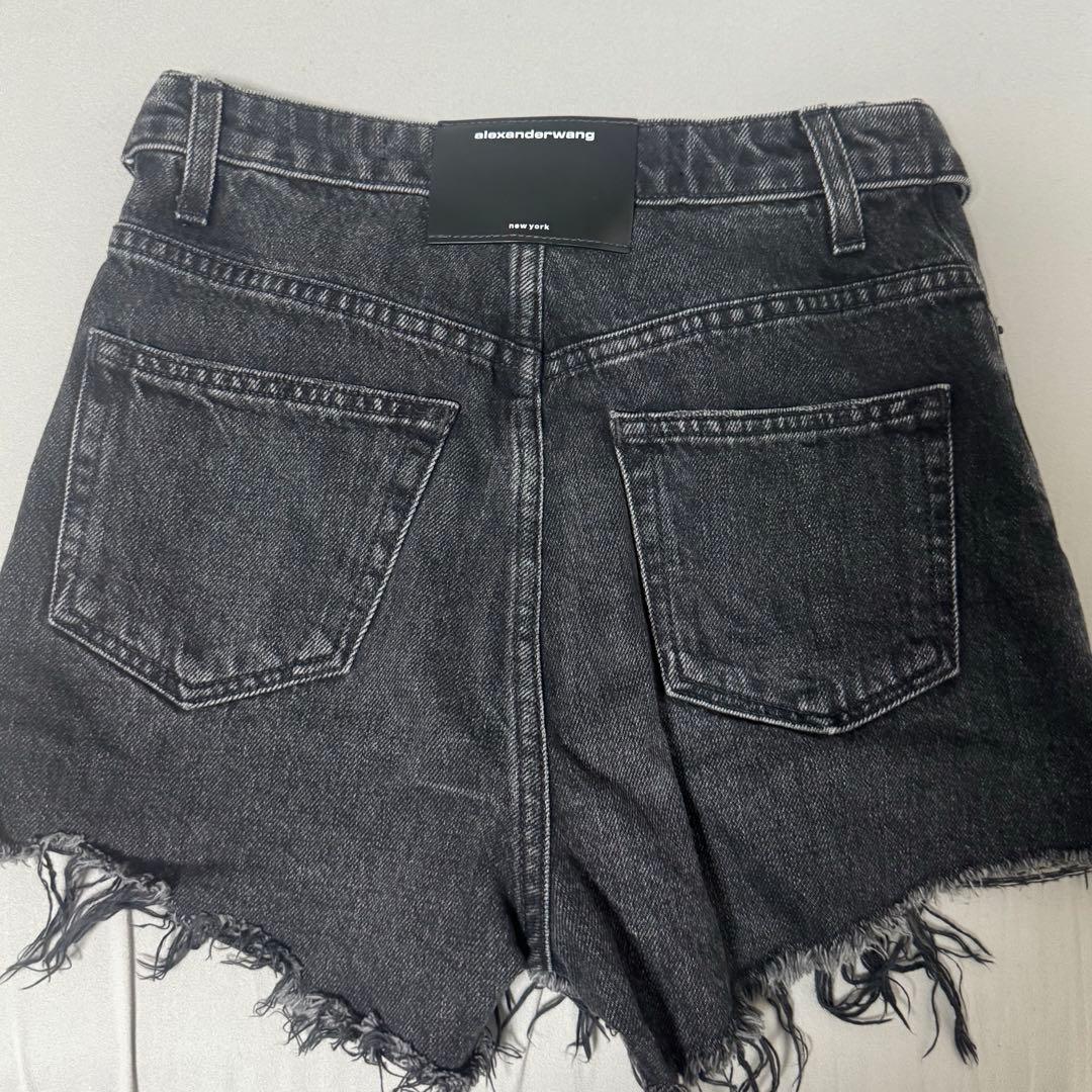 alexanderwang ブラックデニム　ショートパンツ 24