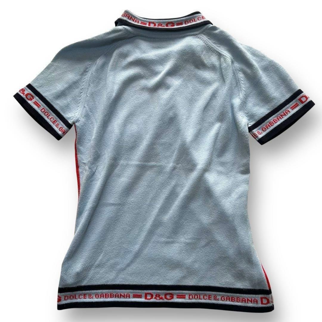 ドルチェアンドガッバーナ ニット ポロシャツ バイカラー