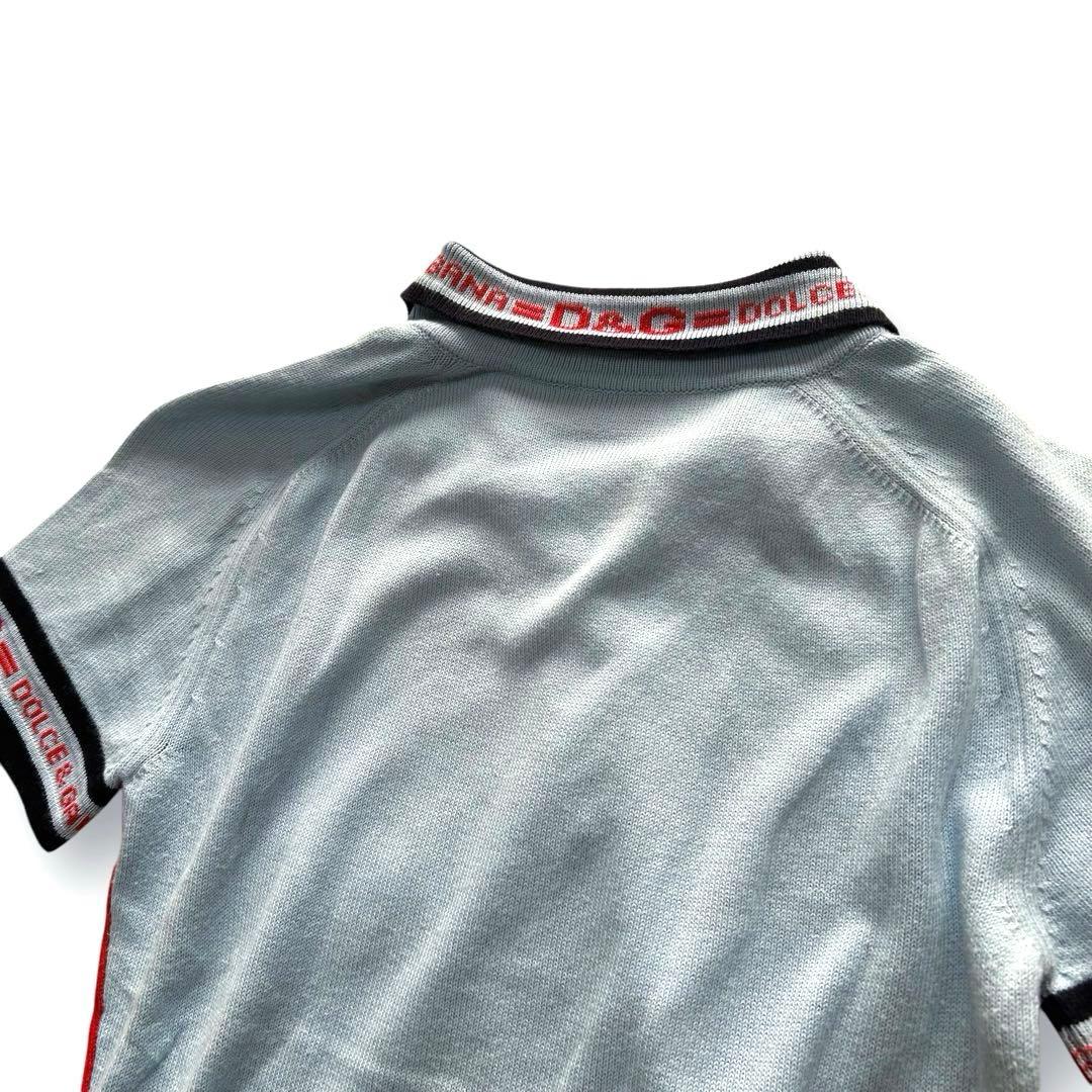 ドルチェアンドガッバーナ ニット ポロシャツ バイカラー