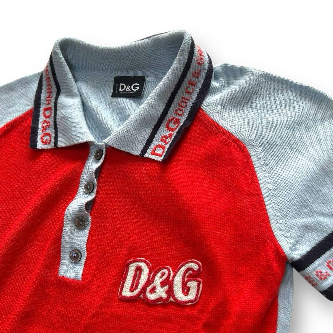 ドルチェアンドガッバーナ ニット ポロシャツ バイカラー