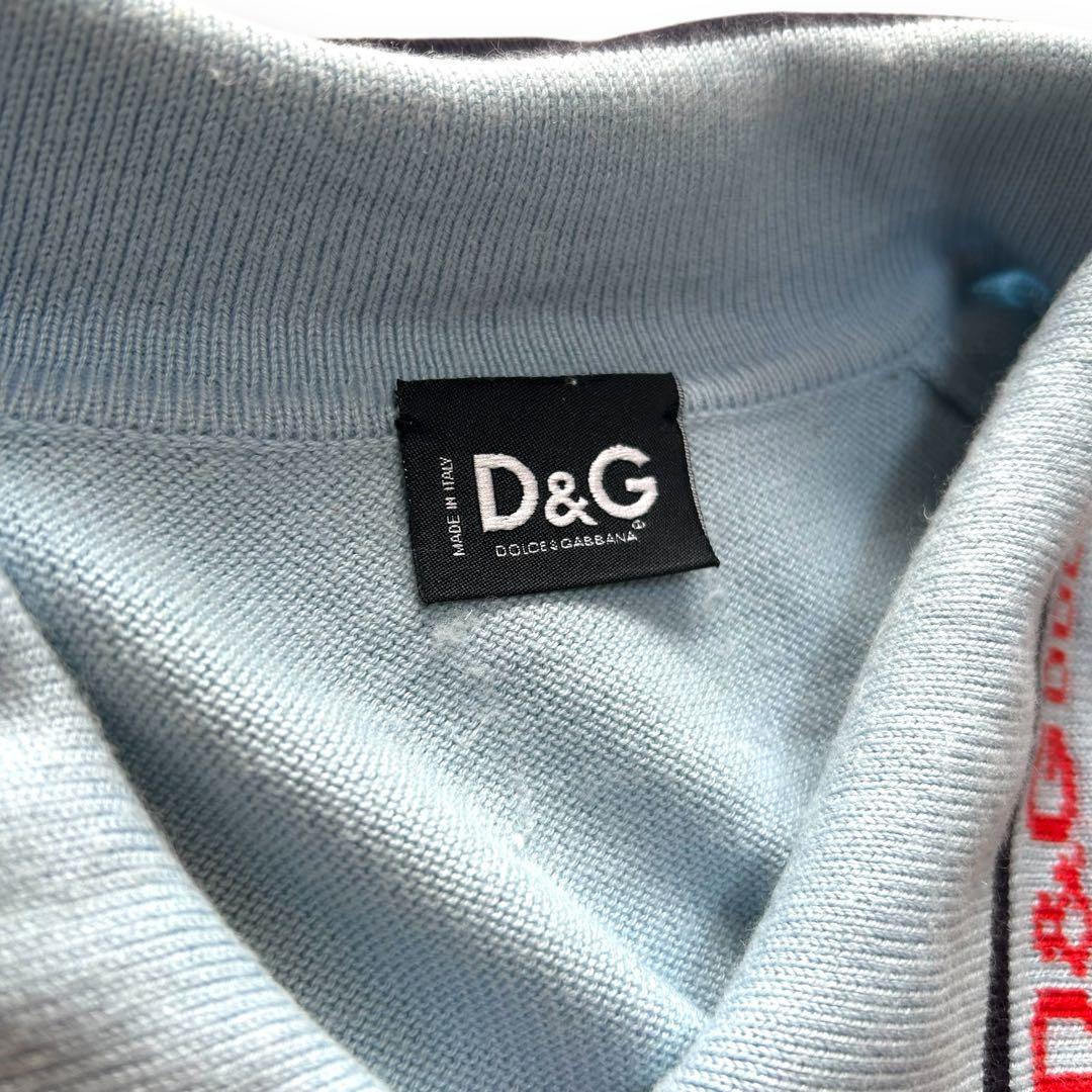 ドルチェアンドガッバーナ ニット ポロシャツ バイカラー