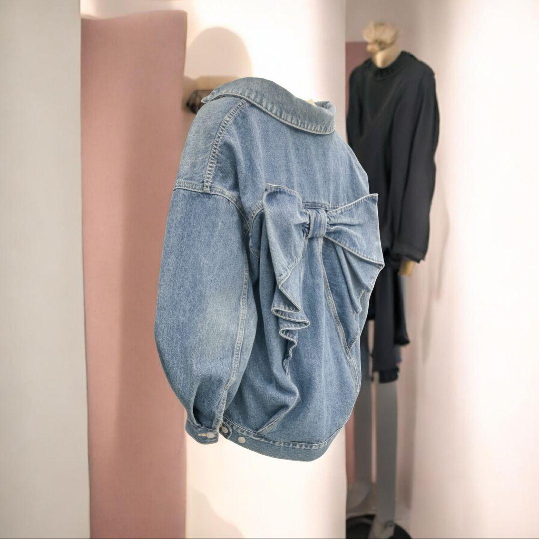 ' デニムジャケット バックリボン　RODEO　CROWN