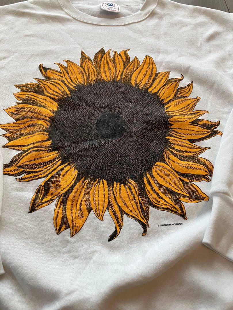 【極美品】1994年製 ひまわりデザイン スウェット DELTA社 USA