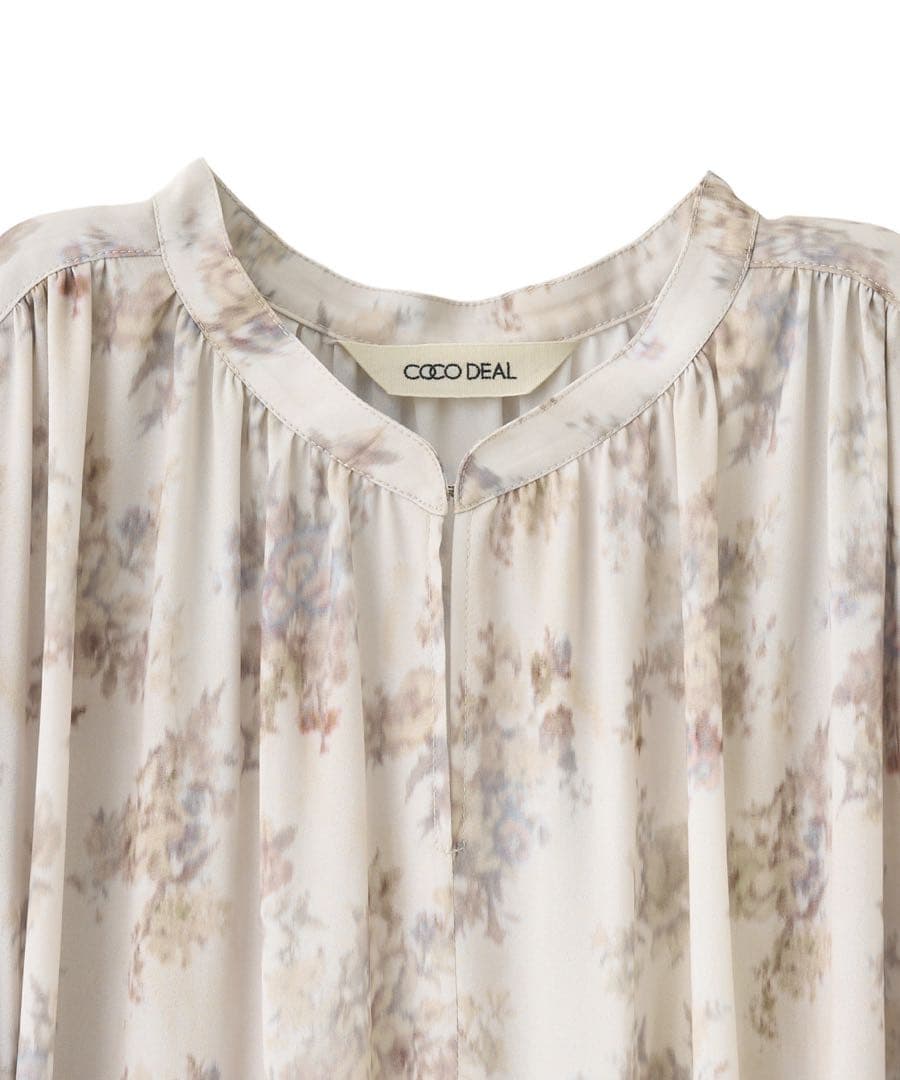 COCODEAL フラワープリントプリーツティアードワンピース