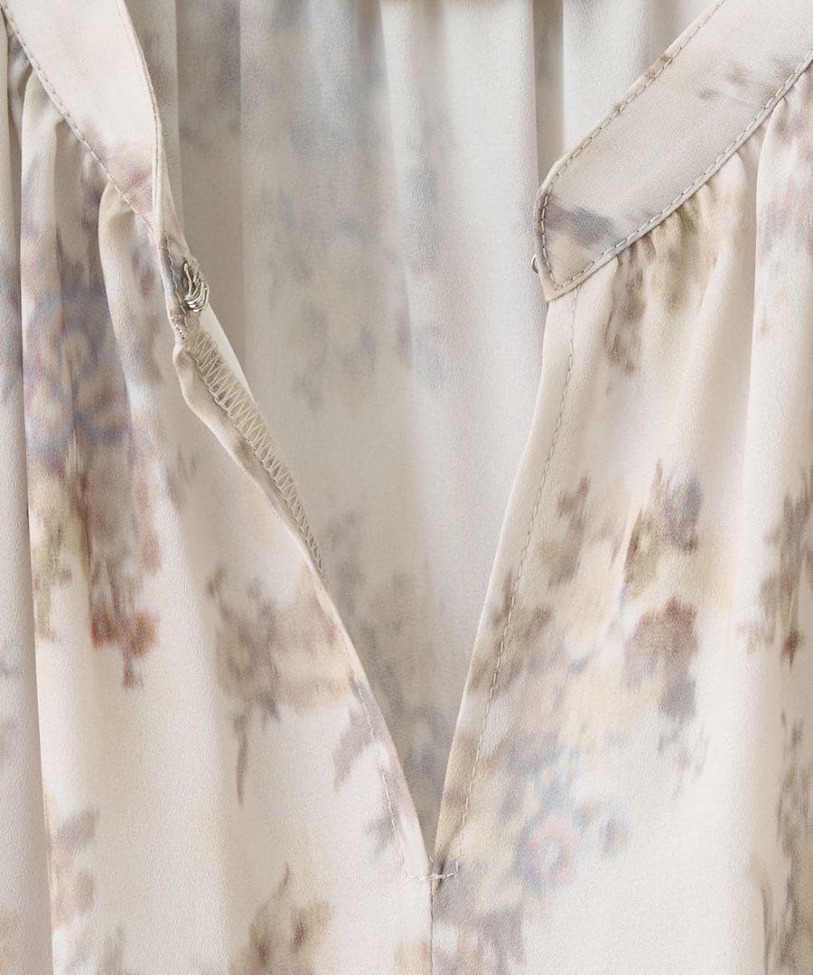 COCODEAL フラワープリントプリーツティアードワンピース