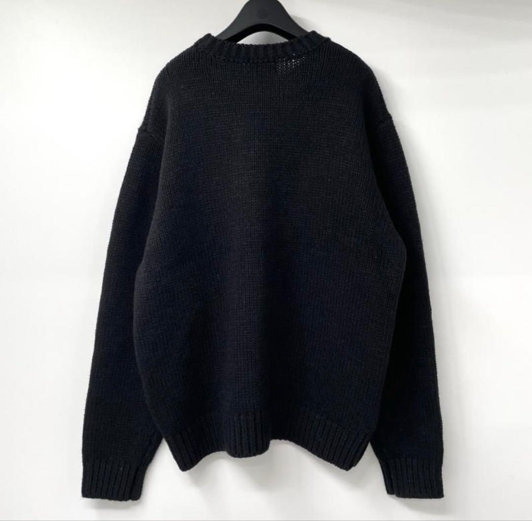 Schott CROSS BONE KNIT ブラック L