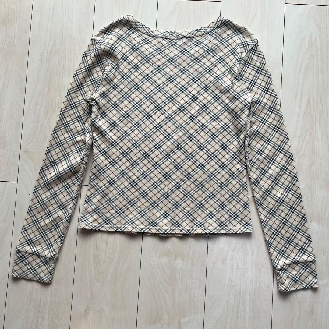 Y2K バーバリーブルーレーベル ノバチェック 長袖 カットソー Tシャツ