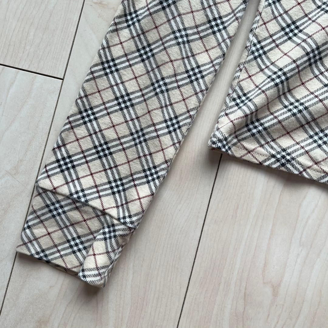 Y2K バーバリーブルーレーベル ノバチェック 長袖 カットソー Tシャツ