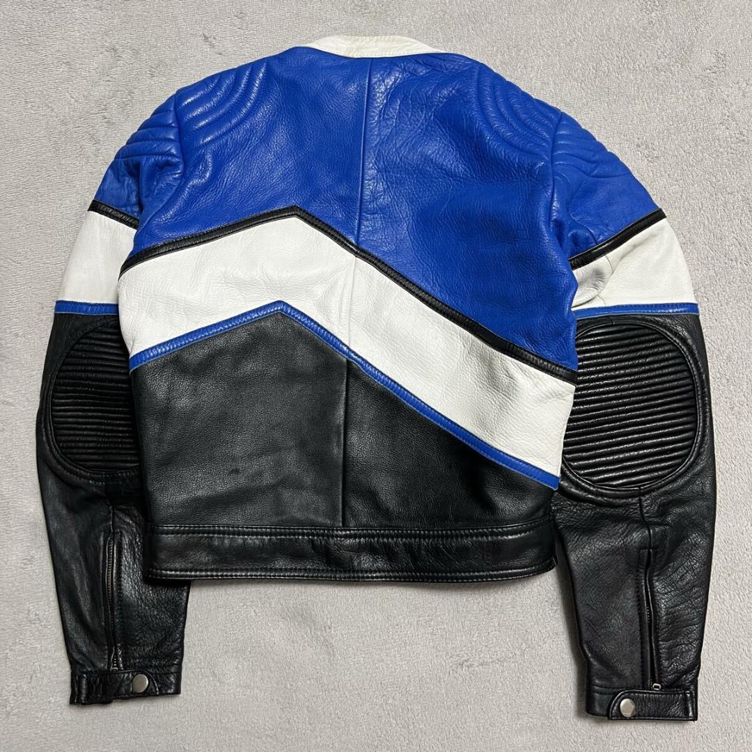 本革 シングルライダース レザージャケット バイカー R-8496