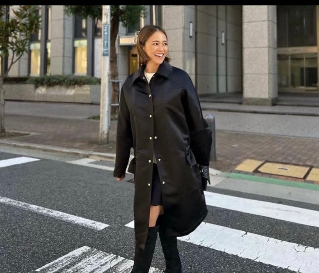 新品 rosymonster frifri cocoon satin coat