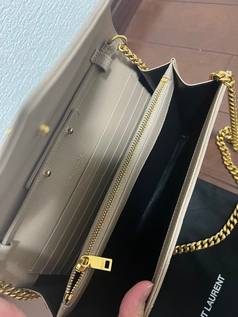 SAINT LAURENT ベージュ ショルダーバッグ