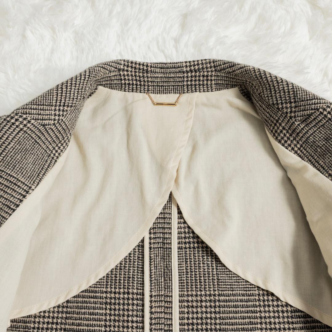 Plage プラージュ GIRL チェック W ジャケット 38 ウール