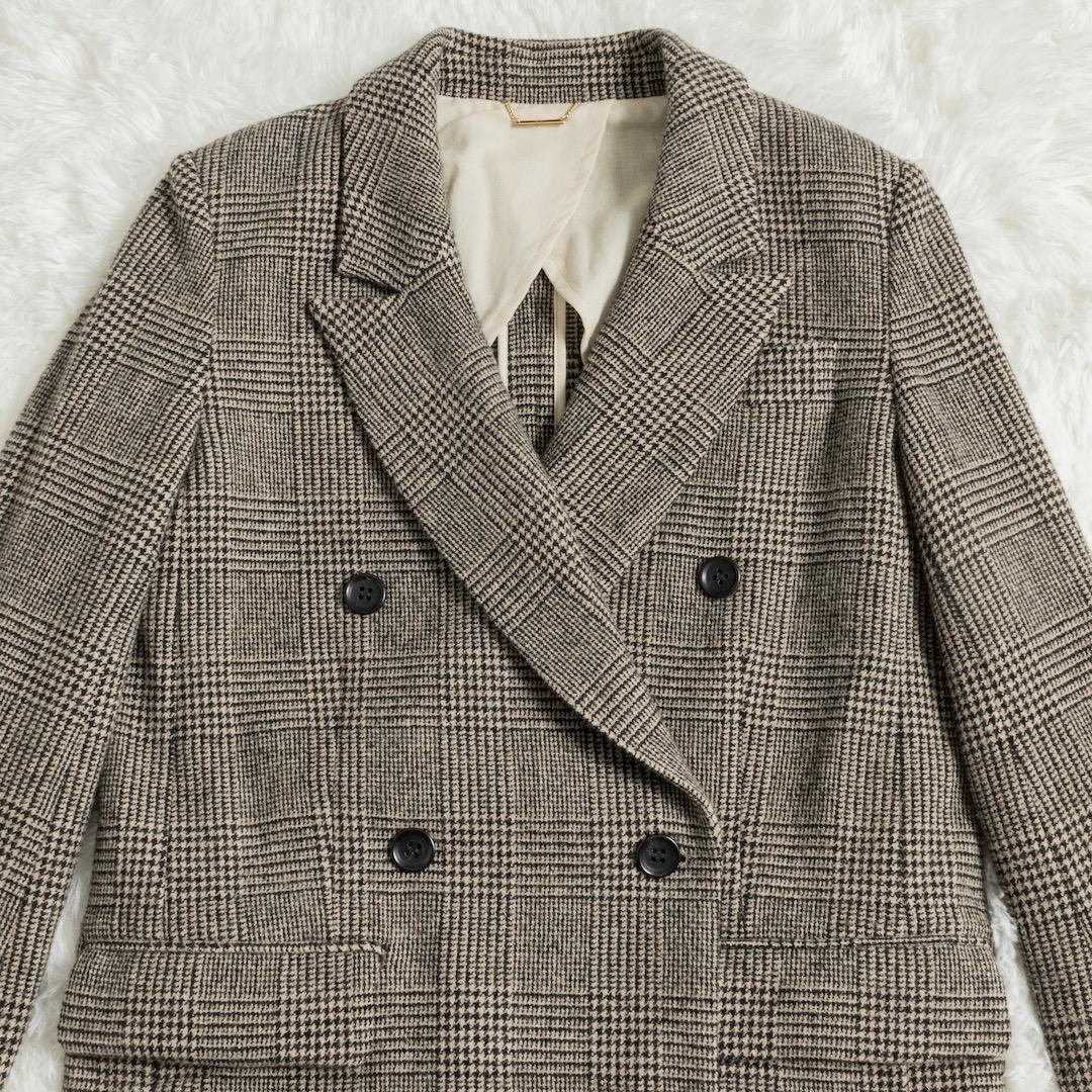 Plage プラージュ GIRL チェック W ジャケット 38 ウール