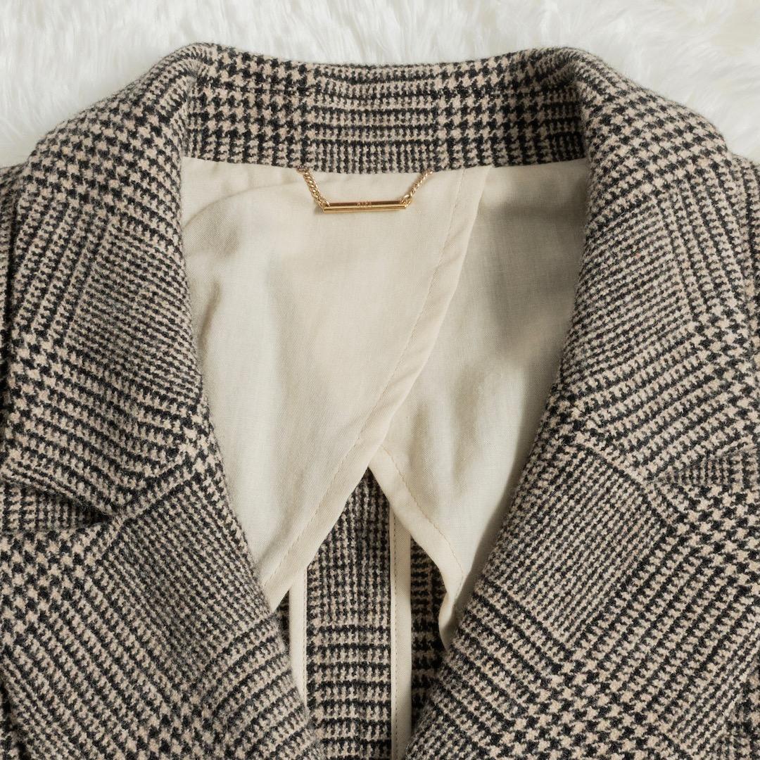 Plage プラージュ GIRL チェック W ジャケット 38 ウール