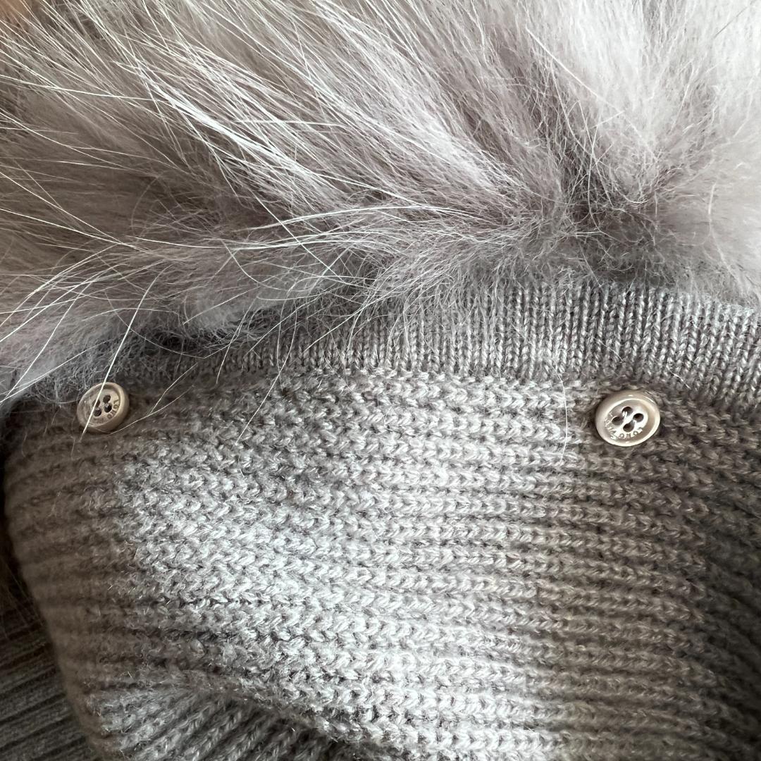未使用★LOROPIANA★カシミヤ★ボリューム★ファー★フーディコート