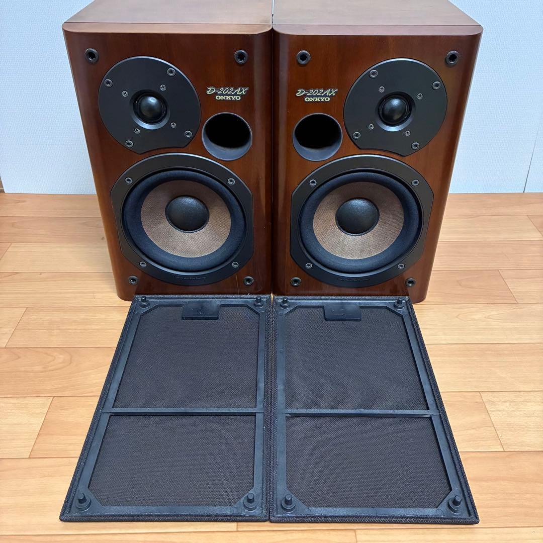 【良品】ONKYO スピーカー ペア D-202AX 同番 シリアル　動作品