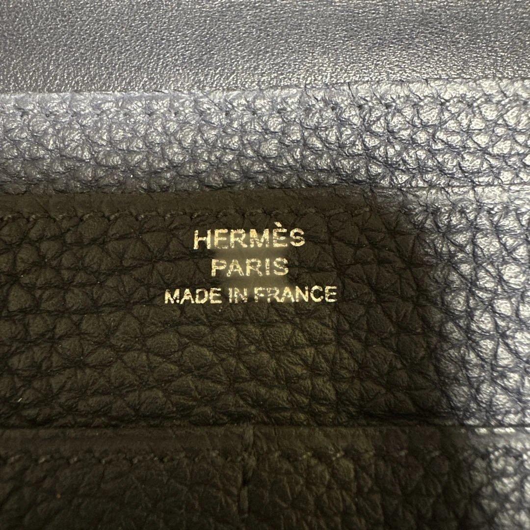 a*l様 HERMÈS ダークグレー レザー 長財布