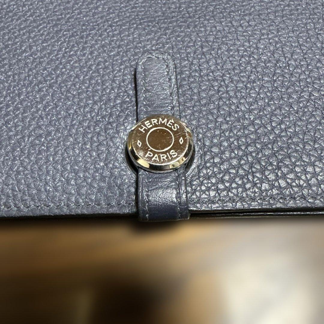 a*l様 HERMÈS ダークグレー レザー 長財布
